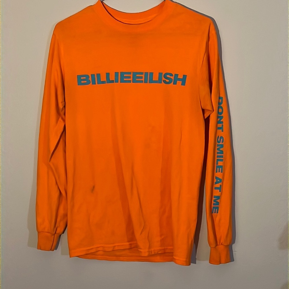 neon orange Long sleeve top Billie Eilish